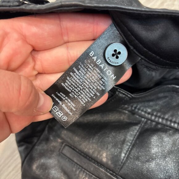 BABATON x ARITZIA Command Cropped Vegan Leather Pants Black sz 00 - Picture 7 of 12